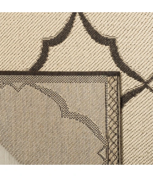 Safavieh Linden  Creme / Brown LND125 2 ft. 2 in. X 8 ft. Runner Rug