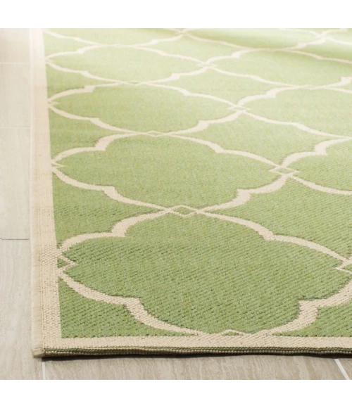 Safavieh Linden  Olive / Cream LND125 6 ft. 7 in. X 6 ft. 7 in. Square Rug