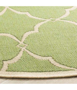 Safavieh Linden  Olive / Cream LND125 6 ft. 7 in. X 6 ft. 7 in. Round Rug