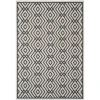 Safavieh Linden  Light Grey / Charcoal LND126 5 ft. 3 in. X 7 ft. 6 in. Rectangle Rug