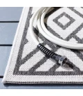Safavieh Linden  Light Grey / Charcoal LND126 5 ft. 3 in. X 7 ft. 6 in. Rectangle Rug