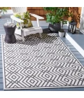 Safavieh Linden  Light Grey / Charcoal LND126 5 ft. 3 in. X 7 ft. 6 in. Rectangle Rug