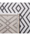 Safavieh Linden  Light Grey / Charcoal LND126 5 ft. 3 in. X 7 ft. 6 in. Rectangle Rug