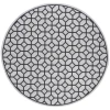 Safavieh Linden  Light Grey / Charcoal LND127 6 ft. 7 in. X 6 ft. 7 in. Round Rug