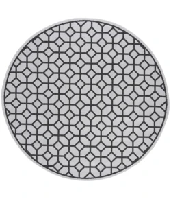 Safavieh Linden  Light Grey / Charcoal LND127 6 ft. 7 in. X 6 ft. 7 in. Round Rug