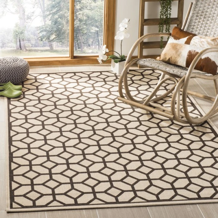 Safavieh Linden  Natural / Brown LND127 4 ft. X 6 ft. Rectangle Rug