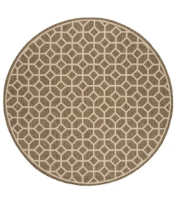 Safavieh Linden  Beige / Cream LND127 6 ft. 7 in. X 6 ft. 7 in. Round Rug