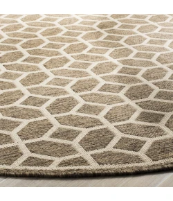 Safavieh Linden  Beige / Cream LND127 6 ft. 7 in. X 6 ft. 7 in. Round Rug