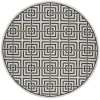 Safavieh Linden  Light Grey / Charcoal LND128 6 ft. 7 in. X 6 ft. 7 in. Round Rug