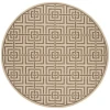 Safavieh Linden  Cream / Beige LND128 6 ft. 7 in. X 6 ft. 7 in. Round Rug