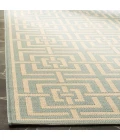 Safavieh Linden  Aqua / Cream LND128 6 ft. 7 in. X 6 ft. 7 in. Square Rug