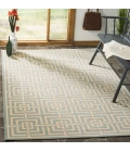 Safavieh Linden  Aqua / Cream LND128 6 ft. 7 in. X 6 ft. 7 in. Square Rug