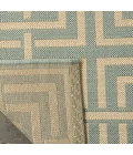 Safavieh Linden  Aqua / Cream LND128 6 ft. 7 in. X 6 ft. 7 in. Square Rug
