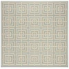 Safavieh Linden  Aqua / Cream LND128 6 ft. 7 in. X 6 ft. 7 in. Square Rug