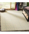 Safavieh Linden  Cream / Aqua LND128 4 ft. X 6 ft. Rectangle Rug
