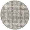Safavieh Linden  Cream / Blue LND128 6 ft. 7 in. X 6 ft. 7 in. Round Rug