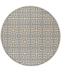 Safavieh Linden  Cream / Blue LND128 6 ft. 7 in. X 6 ft. 7 in. Round Rug