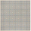 Safavieh Linden  Cream / Blue LND128 6 ft. 7 in. X 6 ft. 7 in. Square Rug