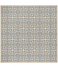 Safavieh Linden  Cream / Blue LND128 6 ft. 7 in. X 6 ft. 7 in. Square Rug