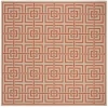 Safavieh Linden  Cream / Rust LND128 6 ft. 7 in. X 6 ft. 7 in. Square Rug