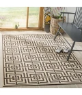 Safavieh Linden  Creme / Brown LND128 6 ft. 7 in. X 6 ft. 7 in. Square Rug