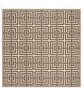Safavieh Linden  Creme / Brown LND128 6 ft. 7 in. X 6 ft. 7 in. Square Rug
