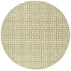 Safavieh Linden  Cream / Olive LND128 6 ft. 7 in. X 6 ft. 7 in. Round Rug