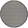 Safavieh Linden  Light Grey / Charcoal LND129 6 ft. 7 in. X 6 ft. 7 in. Round Rug