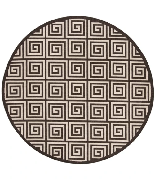 Safavieh Linden  Natural / Brown LND129 6 ft. 7 in. X 6 ft. 7 in. Round Rug
