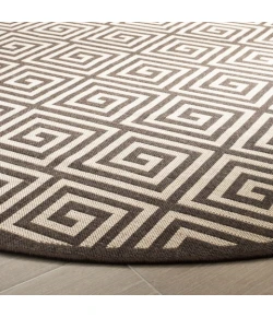 Safavieh Linden  Natural / Brown LND129 6 ft. 7 in. X 6 ft. 7 in. Round Rug