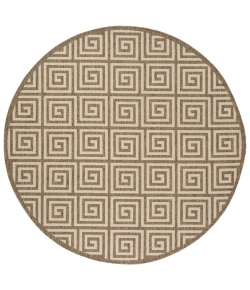 Safavieh Linden  Cream / Beige LND129 6 ft. 7 in. X 6 ft. 7 in. Round Rug