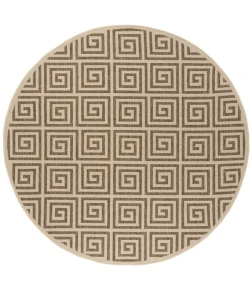 Safavieh Linden  Beige / Cream LND129 6 ft. 7 in. X 6 ft. 7 in. Round Rug