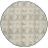Safavieh Linden  Cream / Aqua LND129 6 ft. 7 in. X 6 ft. 7 in. Round Rug