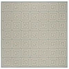 Safavieh Linden  Cream / Aqua LND129 6 ft. 7 in. X 6 ft. 7 in. Square Rug