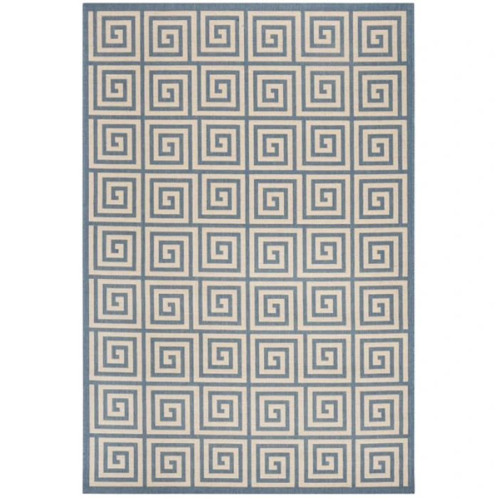 Safavieh Linden  Cream / Blue LND129 4 ft. X 6 ft. Rectangle Rug