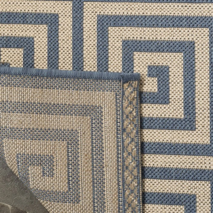 Safavieh Linden  Cream / Blue LND129 4 ft. X 6 ft. Rectangle Rug
