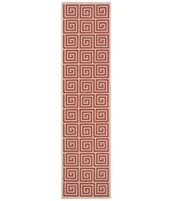 Safavieh Linden  Red / Creme LND129 2 ft. 2 in. X 8 ft. Runner Rug