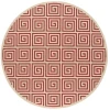 Safavieh Linden  Red / Creme LND129 6 ft. 7 in. X 6 ft. 7 in. Round Rug