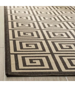 Safavieh Linden  Creme / Brown LND129 6 ft. 7 in. X 6 ft. 7 in. Square Rug