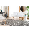 Safavieh Linden  Light Grey / Charcoal LND132 6 ft. 7 in. X 6 ft. 7 in. Square Rug