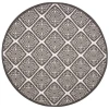 Safavieh Linden  Light Grey / Charcoal LND132 6 ft. 7 in. X 6 ft. 7 in. Round Rug