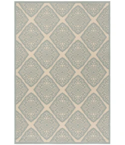 Safavieh Linden  Cream / Aqua LND132 5 ft. 3 in. X 7 ft. 6 in. Rectangle Rug