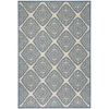 Safavieh Linden  Cream / Blue LND132 4 ft. X 6 ft. Rectangle Rug