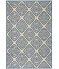 Safavieh Linden  Cream / Blue LND132 5 ft. 3 in. X 7 ft. 6 in. Rectangle Rug