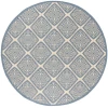 Safavieh Linden  Cream / Blue LND132 6 ft. 7 in. X 6 ft. 7 in. Round Rug