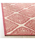 Safavieh Linden  Red / Creme LND132 6 ft. 7 in. X 6 ft. 7 in. Round Rug