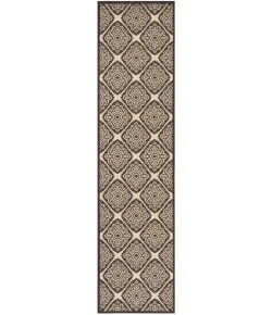 Safavieh Linden  Creme / Brown LND132 2 ft. 2 in. X 8 ft. Runner Rug