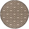 Safavieh Linden  Creme / Brown LND132 6 ft. 7 in. X 6 ft. 7 in. Round Rug