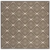 Safavieh Linden  Creme / Brown LND132 6 ft. 7 in. X 6 ft. 7 in. Square Rug