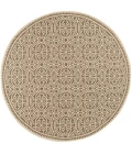 Safavieh Linden  Cream / Beige LND134 6 ft. 7 in. X 6 ft. 7 in. Round Rug